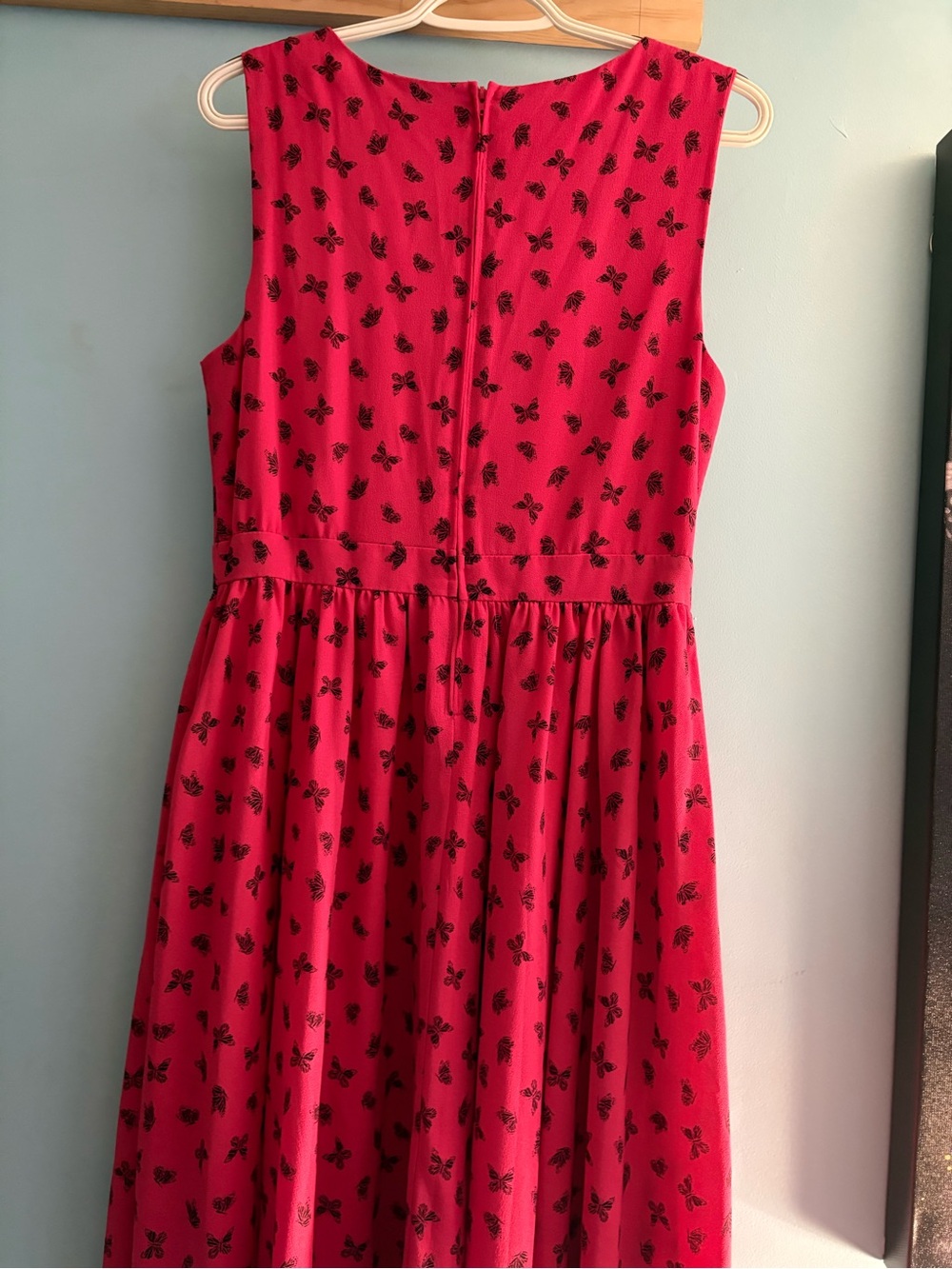 Torrid Hot Pink Dress with Black Butterfly Print - Picture 3 of 4